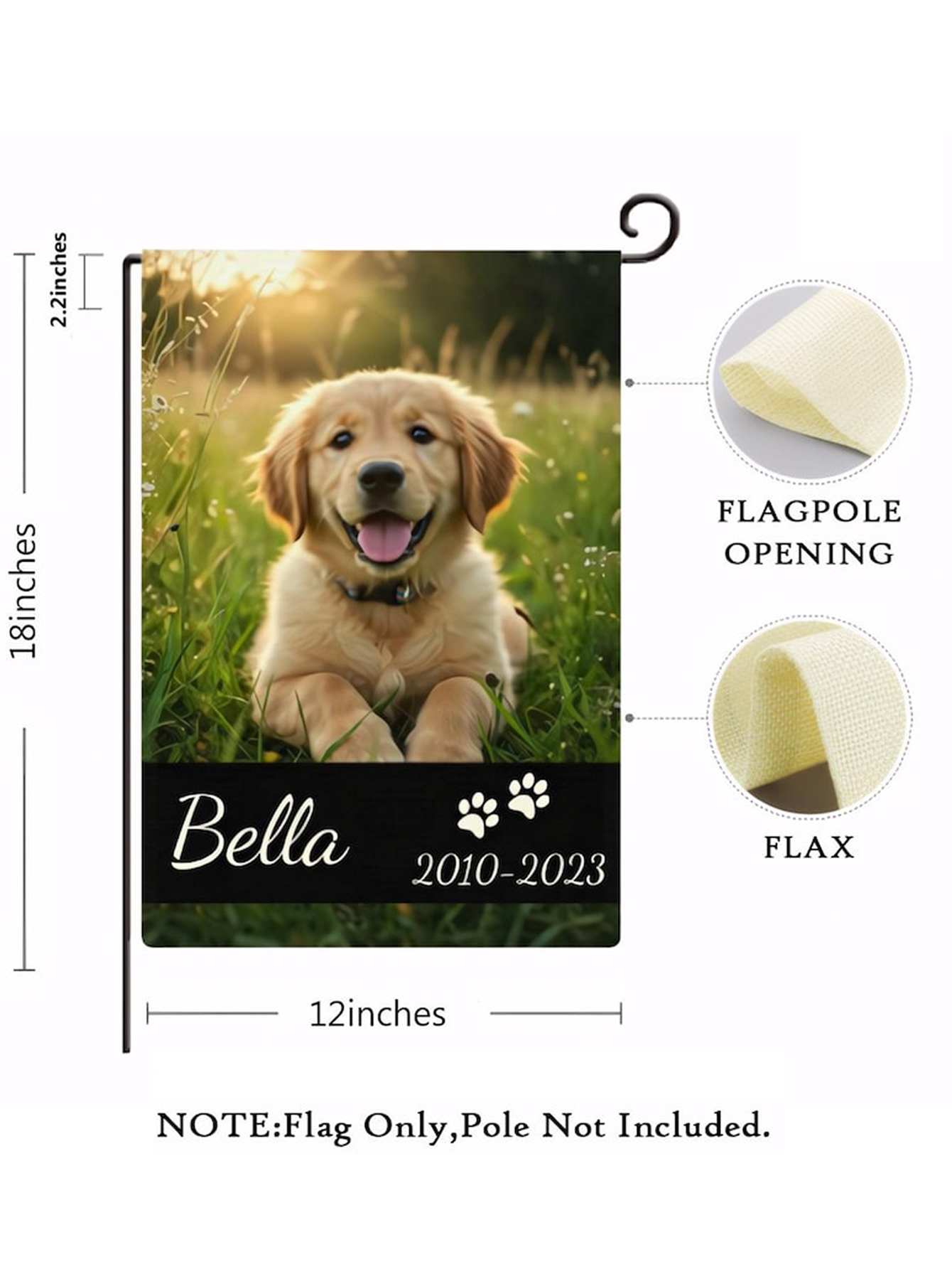 Custom Pet Memorial Garden Flags Personalized Dog and Cat Memorial Flags Condolence Gifts